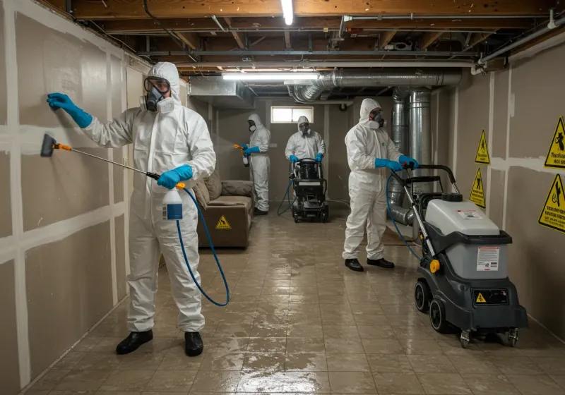 Basement Moisture Removal and Structural Drying process in Grand Isle County, VT